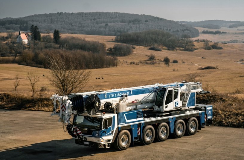 Auf der Bauma präsentiert mit dem LTM 1150-5.4E, seinen ersten elektrisch angetriebenen Mobilkran mit Battery Pack.<br>BILDQUELLE: Liebherr-Werk Ehingen GmbH