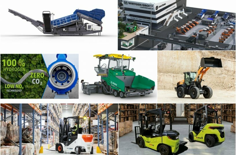 Produktneuheiten im Marsch: Teil 1 (Hamm Walzen, Kleemann Screener, Clark Gabelstapler und mehr)<br>BILDQUELLE: WIRTGEN GROUP, CLARK Europe GmbH, Doosan Bobcat EMEA, CASE
