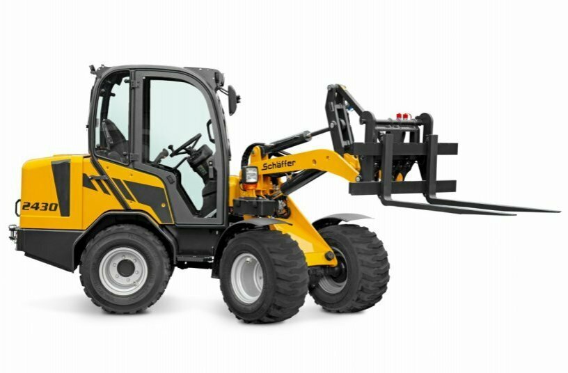 With the 2430-2, Schäffer presents a new compact wheel loader in the 0.5 m3 class.<br>IMAGE SOURCE: Schäffer Maschinenfabrik GmbH