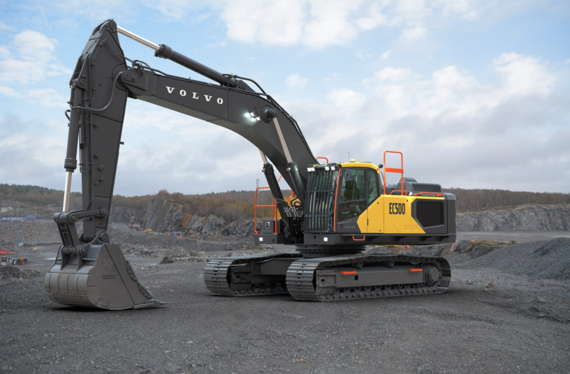 The EC500 excavator is fitted with Volvo Smart View with Obstacle Detection<br>IMAGE SOURCE: Volvo Construction Equipment