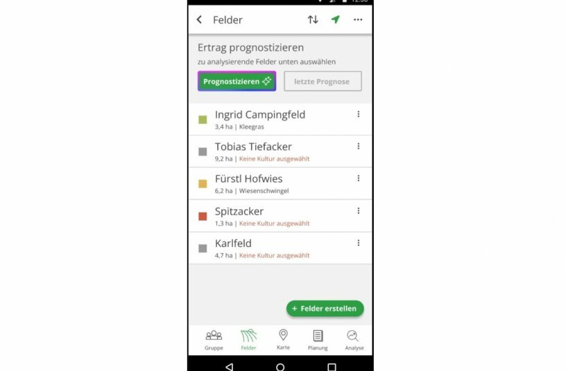 Screenshot HARVEST ASSIST<br>IMAGE SOURCE: PÖTTINGER Landtechnik GmbH