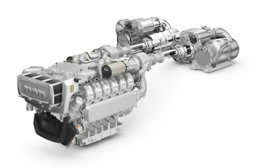 At SMM 2026, MAN Engines will be showcasing a single-stage MAN D3872 for heavy-duty or on-board engine applications. The exhaust gas aftertreatment shown can also be seen at the trade fair.<br>IMAGE SOURCE: MAN