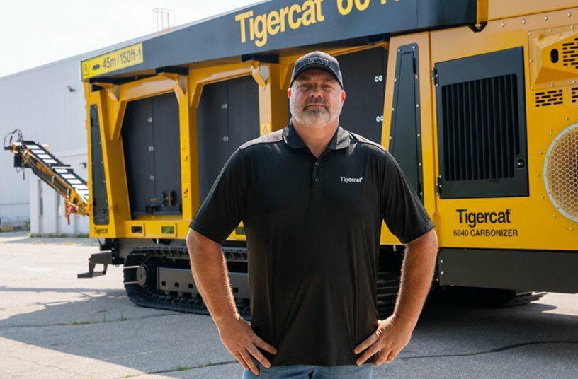 Matt O’Connor, Carbonizer Product Specialist<br>IMAGE SOURCE: Tigercat