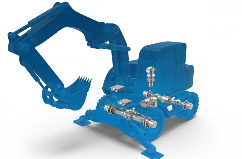 A new benchmark for electric drives: ZF eTRAC drive system for mobile excavators<br>IMAGE SOURCE: ZF Friedrichshafen AG