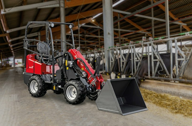 Reichweitengewinn dank Teleskoparm: Der kompakte 1622 T rundet Schäffers Teleradlader-Programm nach unten ab.<br>BILDQUELLE: Schäffer Maschinenfabrik GmbH