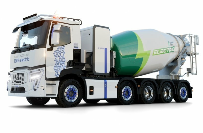 Renault Trucks E-Tech C 10x4 Mixer Schwing Stetter<br>IMAGE SOURCE: Renault Trucks Deutschland