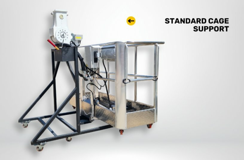 Supports for the cage when the Spider is used in crane mode<br>IMAGE SOURCE: Palazzani Industrie S.p.A.