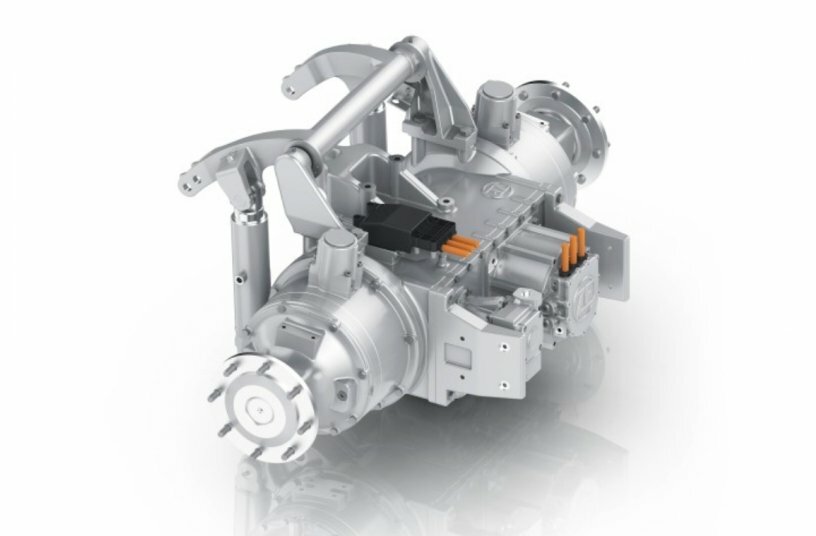 ZF eTERRADRIVE transaxle for fully electric vehicles<br>IMAGE SOURCE: ZF Friedrichshafen AG