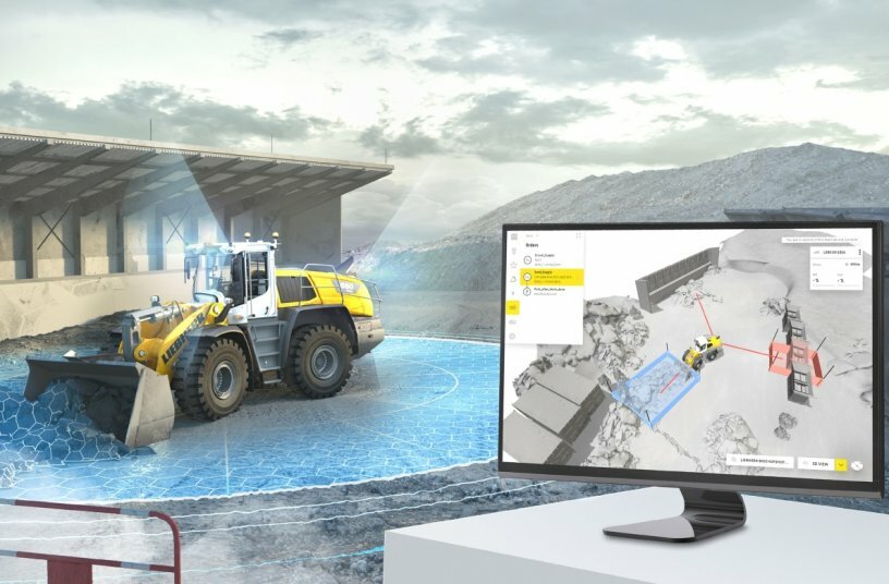 Presented for the first time as an autonomous machine at Bauma: using the ‘Autonomous Job Planner’ web application, the work steps of the L 550 XPower wheel loader can be pre-programmed before being executed autonomously by the machine.<br>IMAGE SOURCE: Liebherr-International AG