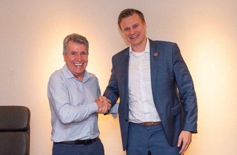Jaime Ortiz Jimenez Statutory Director Italbronze and Heikki Metsälä President Services business area Metso<br>IMAGE SOURCE: Metso