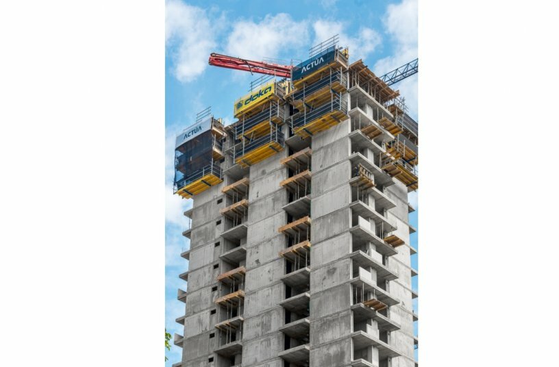 Smart Climbing Solutions Enable Efficient High-Rise Construction<br>IMAGE SOURCE: Doka GmbH