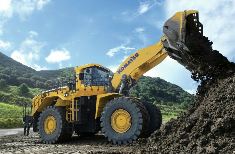 The WA700-8 is Komatsu's newest addition to its lineup of wheel loaders for quarry and aggregate operations.<br>IMAGE SOURCE: Komatsu