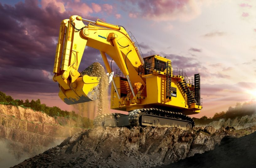 Komatsu präsentiert auf der bauma 2025 den elektrisch angetriebenen Großhydraulikbagger PC7000-11E in Tieflöffelkonfiguration<br>BILDQUELLE: Komatsu Europe International N.V.