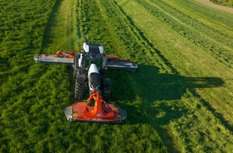 Scheibenmähwerk mit Förderschnecken GMD 9530 RV<br>BILDQUELLE: KUHN SAS
