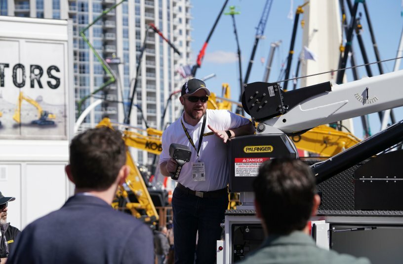 As PALFINGER expands its North American footprint, the world market leader of innovative crane and lifting solutions presents its broad portfolio at CONEXPO.<br>IMAGE SOURCE: © PALFINGER 