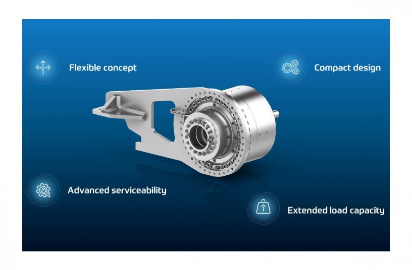 Next generation Redulus4F Industrial Gearbox’s Flexible, Compact Design Helps Enable Extended Load Capacity and Performance<br>IMAGE SOURCE: ZF Friedrichshafen AG