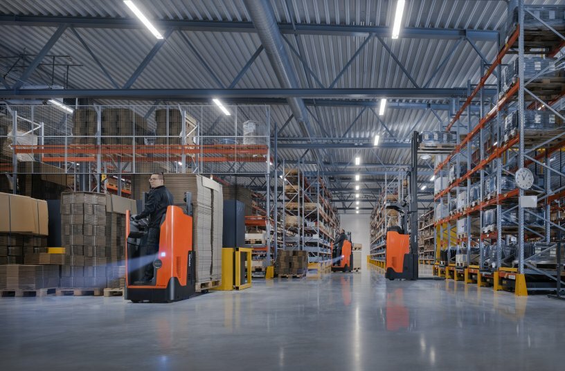 Toyota introduces three brand-new stand-in warehouse trucks, built around lithium-ion batteries<br>IMAGE SOURCE: Toyota Material Handling