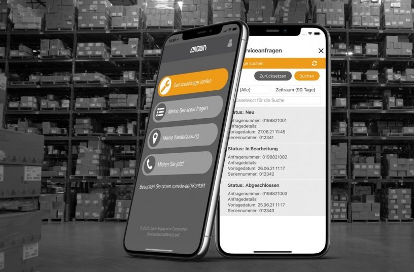 New Crown customer service app: forklift service at the click of a button <br>Image source: Crown Gabelstapler GmbH & Co. KG 