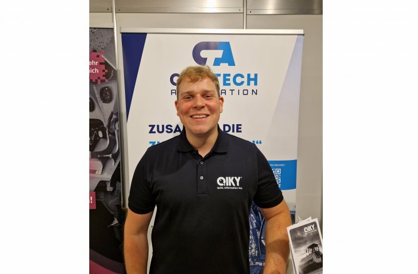 Simon Gies von Qicky auf der NordBau 2023<br>BILDQUELLE: LECTURA Press, Aleksandra Jastrzab