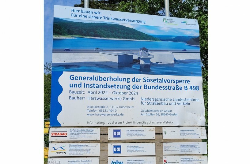 Sanierung der Vorsperre der Sösetalsperre zum Schutz gegen extreme Wetterereignisse<br>BILDQUELLE: MobilHybrid GmbH