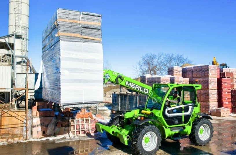 The Merlo P35.11 telehandler is a powerful and flexible solution for meeting a wide range of construction and structural needs.<br>IMAGE SOURCE: HKL BAUMASCHINEN