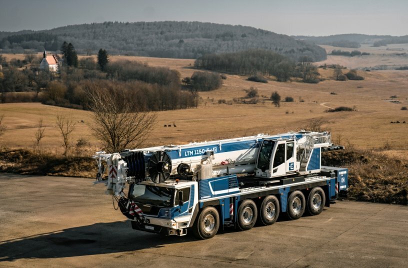 With its first electrically driven LTM 1150-5.4E mobile crane with Battery Pack, Liebherr is celebrating a world premiere at Bauma.<br>IMAGE SOURCE: Liebherr-International AG