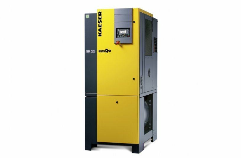 Energieeffizient, leise, platzsparend sowie sehr anwender- und servicefreundlich sind die Druckluft-Kompaktanlagen Aircenter (im Bild das Modell Aircenter 22). Die gesamte Baureihe deckt Volumenströme von 0,26 bis 2,7 m³/min ab.<br>BILDQUELLE: KAESER KOMPRESSOREN SE