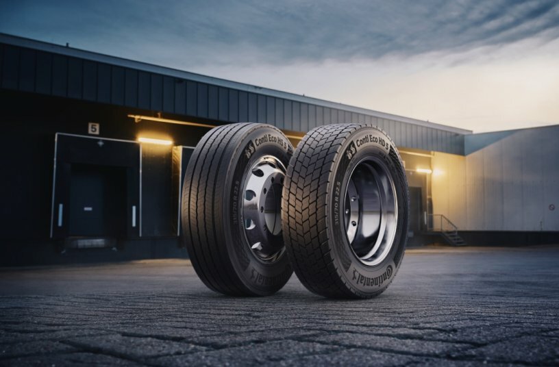 Mit dem Conti Eco HS5 für die Lenkachse und dem Conti Eco HD5 für die Antriebsachse präsentiert Continental zwei Lösungen für den Regional- und Fernverkehr.<br>BILDQUELLE: Continental