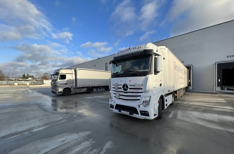 Daimler Truck unterstützt ukrainische Bevölkerung<br>BILDQUELLE: Daimler Truck AG