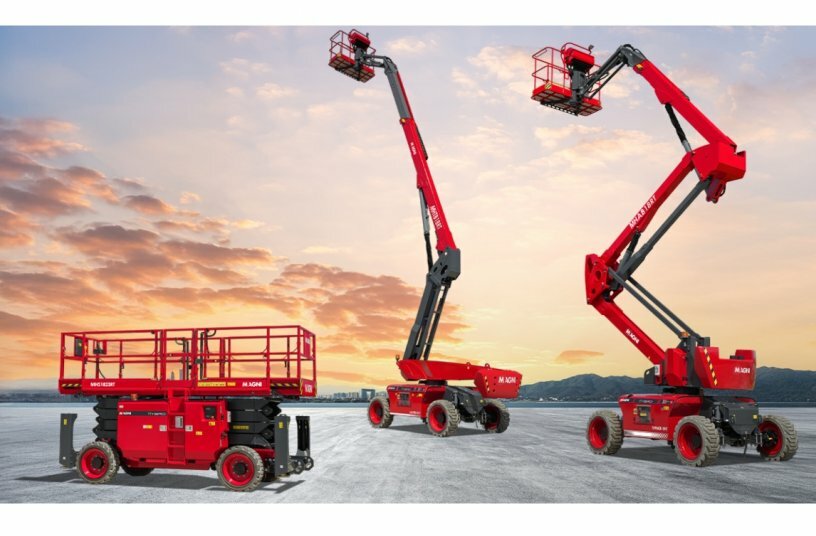 Magni TH enhances efficiency at heights with its Mild Hybrid range<br>IMAGE SOURCE: Magni Telescopic Handlers Srl
