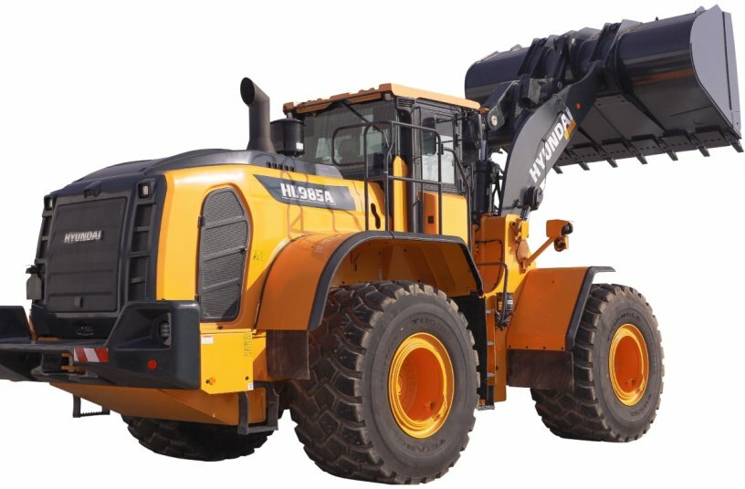 Among new models introduced at CONEXPO-CON/AGG 2023, Hyundai Construction Equipment Americas announced its largest-capacity wheel loader, the HL985A, with a standard 9.1-yd3 (7.0-m3) bucket capacity.<br>IMAGE SOURCE: Cooper Hong Inc.; Hyundai Construction Equipment Americas, Inc.