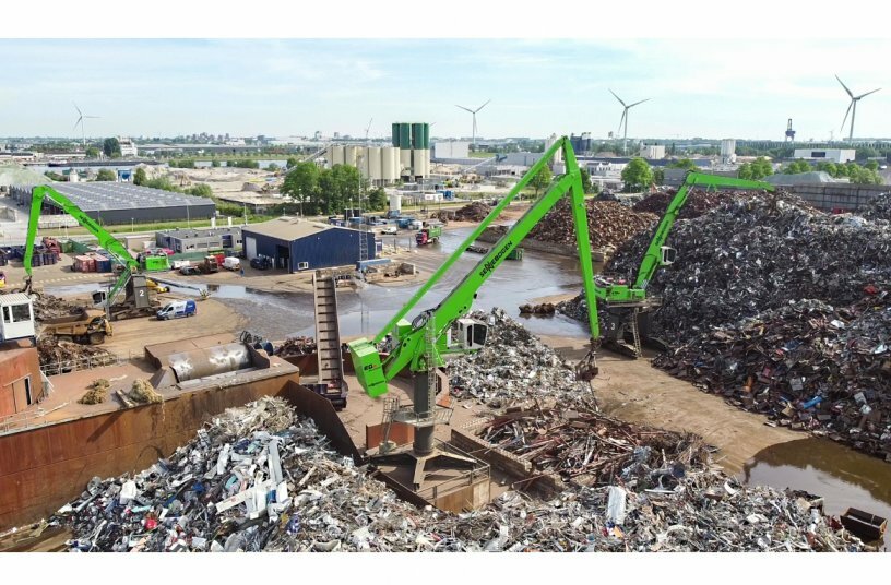 Der EQ-Balancer bietet 32 Meter Reichweite bei nur 100 kWh Energieverbrauch.<br>BILDQUELLE: Sennebogen