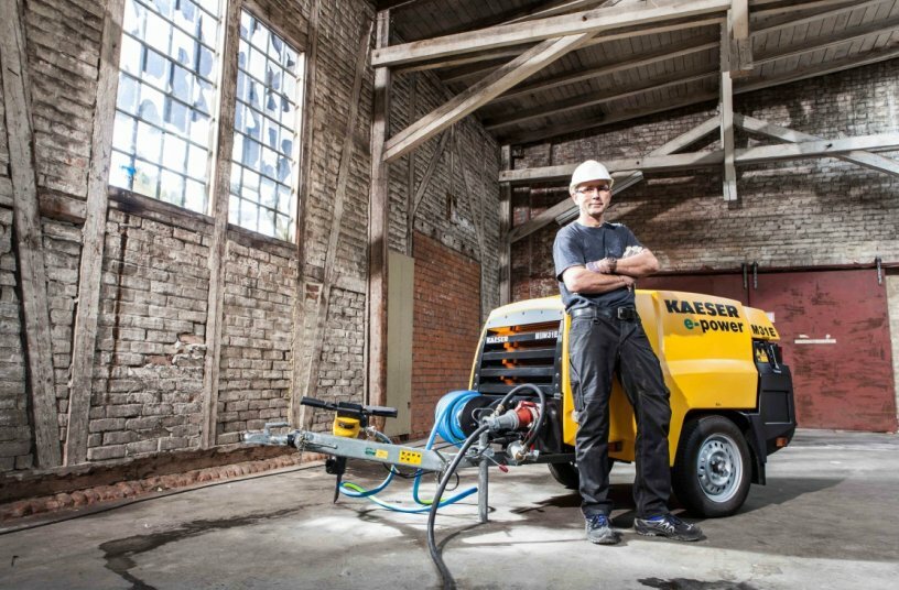Time-tested Kaeser quality – now available in electric-powered models. The portable compressors can be used under the most stringent operating restrictions.<br>IMAGE SOURCE: KAESER KOMPRESSOREN SE