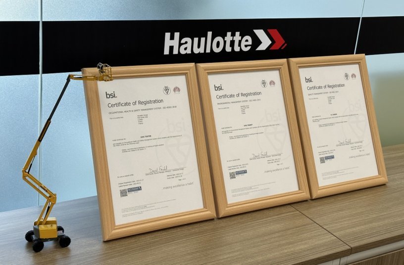 Haulotte France & Shanghai obtain triple ISO certification<br>IMAGE SOURCE: Haulotte Group