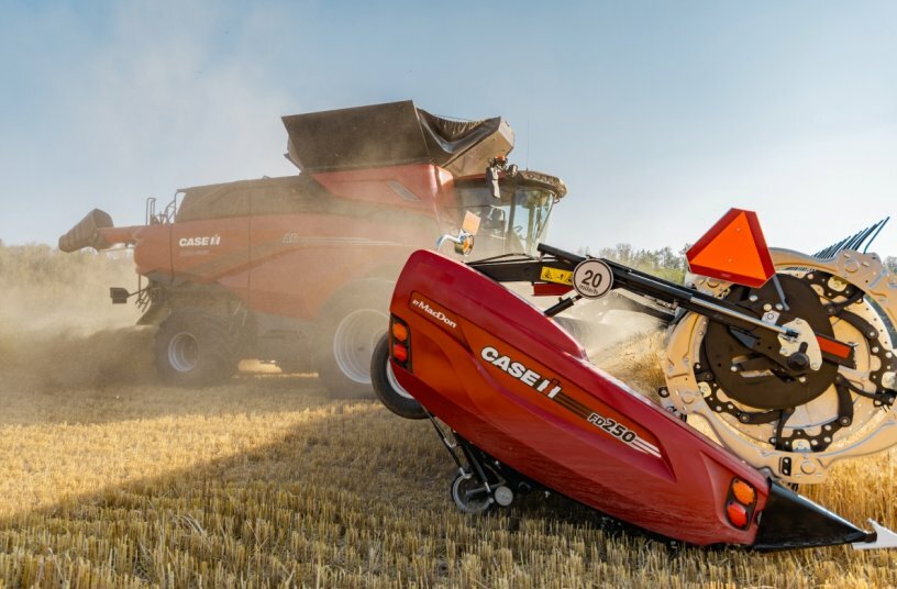 AF Combine working in the field<br>IMAGE SOURCE: Case IH