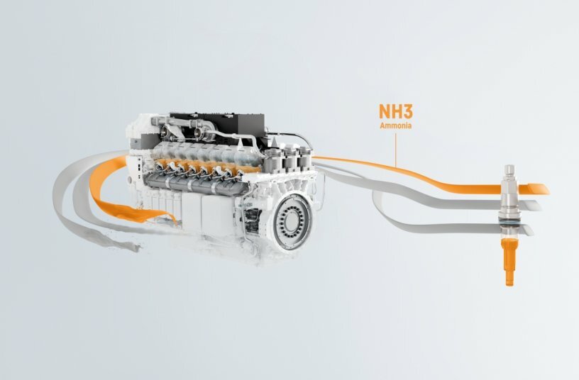 Liebherr is conducting research into the future with ammoniac and will be presenting the first mock-up concept of a new ammoniac motor at Bauma.<br>IMAGE SOURCE: Liebherr-International AG