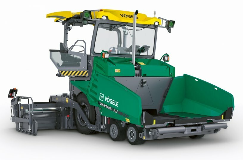 Addition to the family: Vögele is presenting the first wheeled paver of the dash 5 generation, the SUPER 1803-5 X-Tier, at Bauma 2025.<br>IMAGE SOURCE: WIRTGEN GROUP
