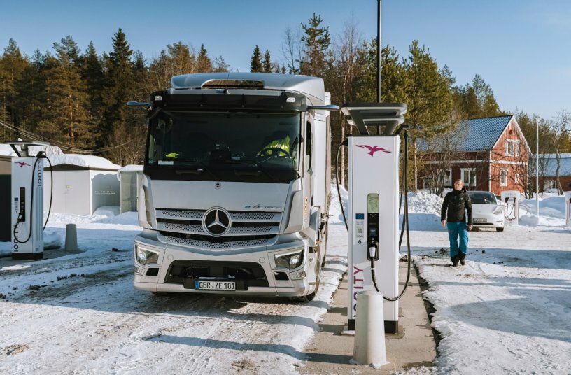 Der eActros im Winter: Fragen und Antworten zum Betrieb bei Kälte, Eis und Schnee<br>BILDQUELLE: Daimler Truck AG