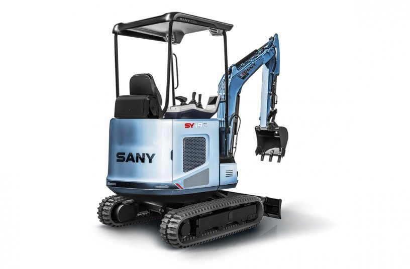 SANYs erster Minibagger mit Elektroantrieb – 2 t.<br>BILDQUELLE: SANY Europe GmbH