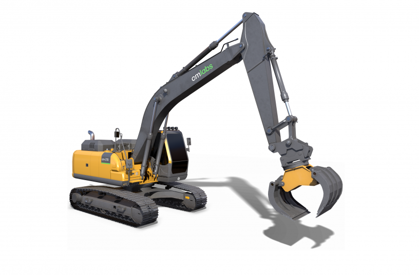 Excavator with Quick Coupler and Grapple<br>IMAGE SOURCE: CM Labs Simulations Inc.
