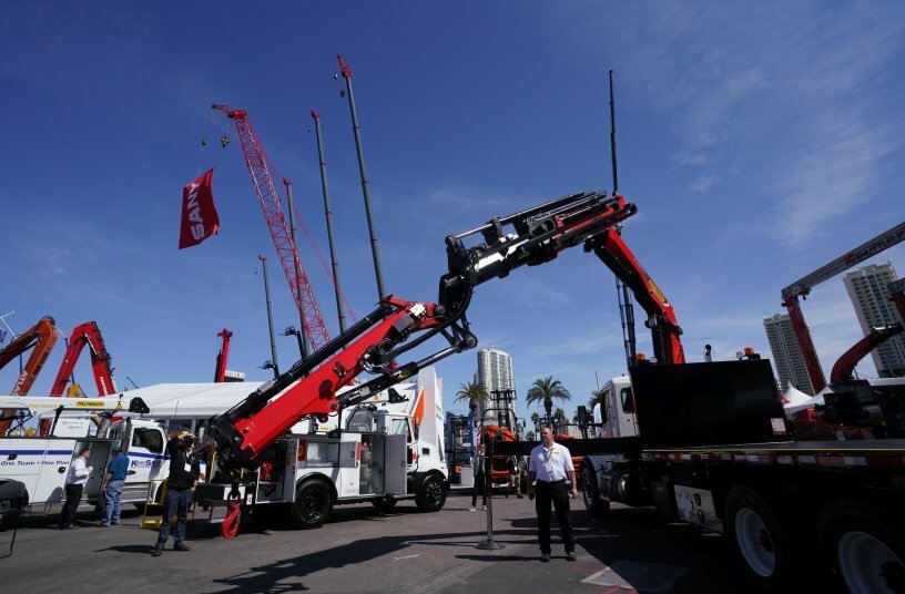 As PALFINGER expands its North American footprint, the world market leader of innovative crane and lifting solutions presents its broad portfolio at CONEXPO.<br>IMAGE SOURCE: © PALFINGER