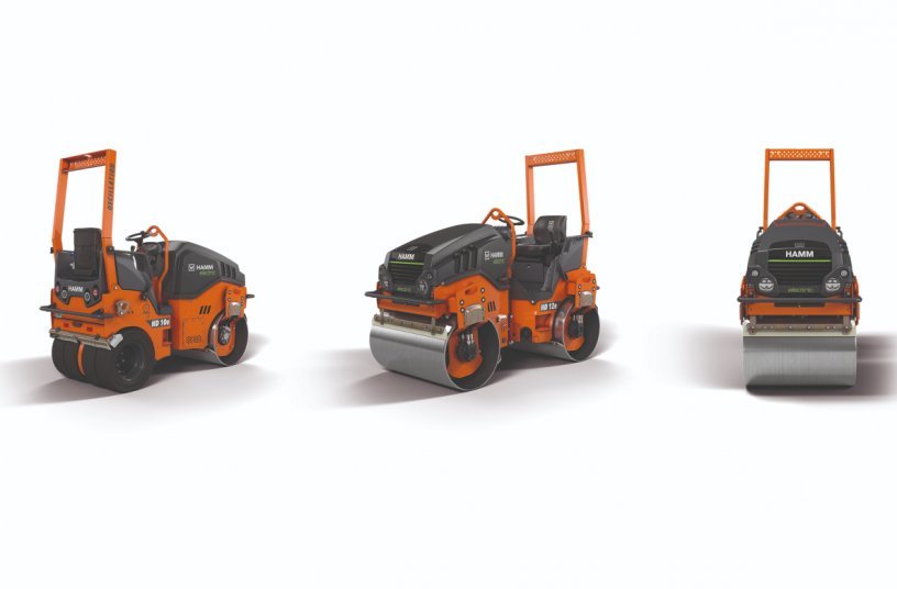 Hamm celebrates its debut in the market for e-drive tandem rollers with eight new models from the HD CompactLine.  <br>IMAGE SOURCE: WIRTGEN GROUP
