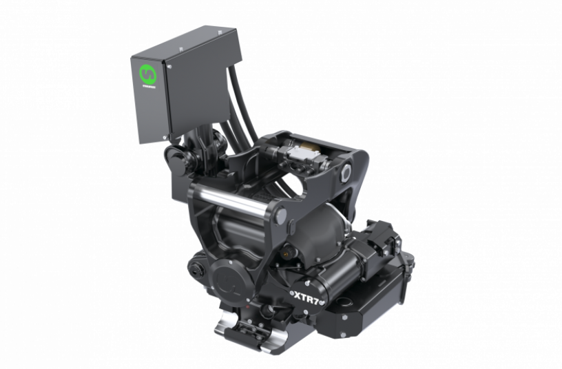 Steelwrist XTR7 tiltrotator with SQ40 interface<br>IMAGE SOURCE: Steelwrist AB