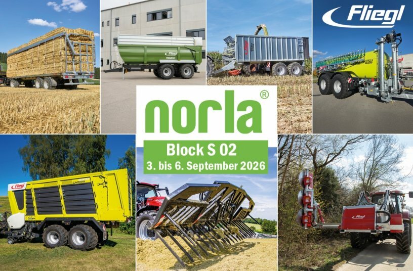 Fliegl zeigt auf der NORLA 2026 die Vielfalt moderner Landtechnik<br>BILDQUELLE: Fliegl Agrartechnik GmbH