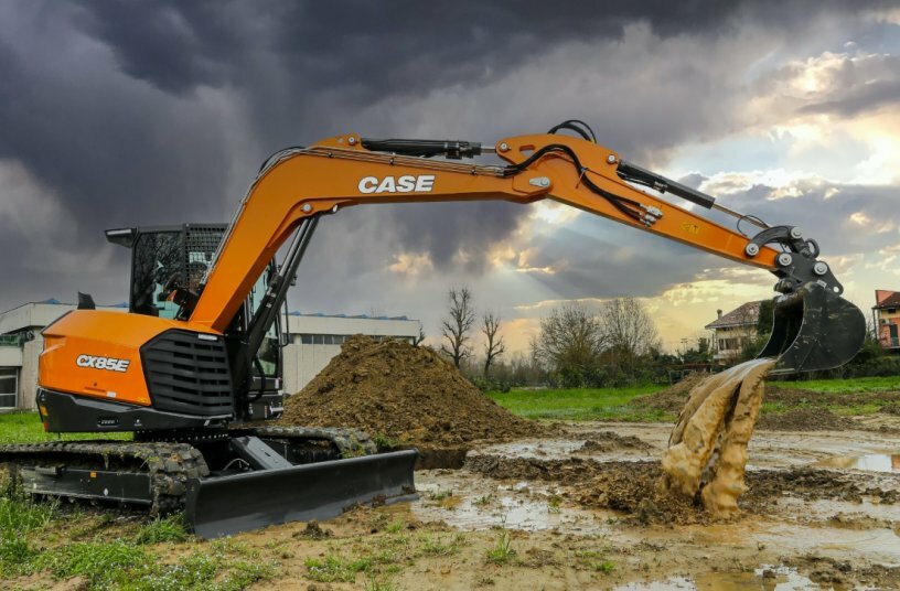 CASE Construction Equipment stellt den Midi-Bagger der Evolution E-Serie vor, von 8-10 Tonnen, mit einem Modell für jede Anwendung<br>BILDQUELLE: CASE