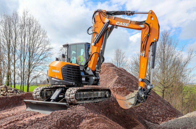 CASE Construction Equipment stellt den Midi-Bagger der Evolution E-Serie vor, von 8-10 Tonnen, mit einem Modell für jede Anwendung<br>BILDQUELLE: CASE