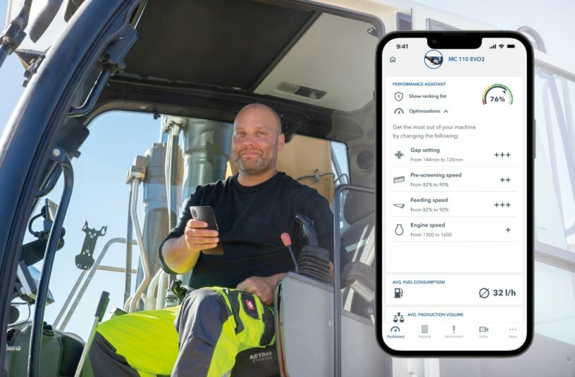The new Performance Assist function from Kleemann helps operators to keep plant performance constant or to optimise it.<br>IMAGE SOURCE: WIRTGEN GROUP