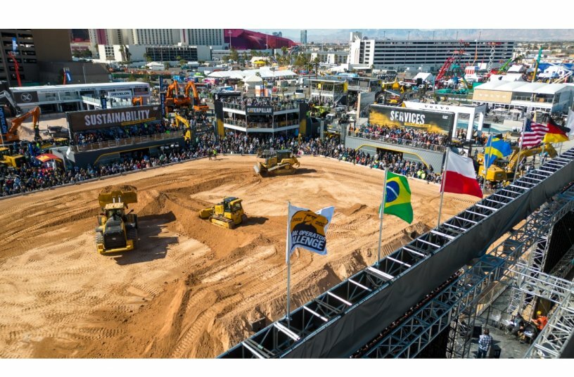 Caterpillar´s 2023 Festival Ground exhibit, Operator Stadium.<br>IMAGE SOURCE: Caterpillar