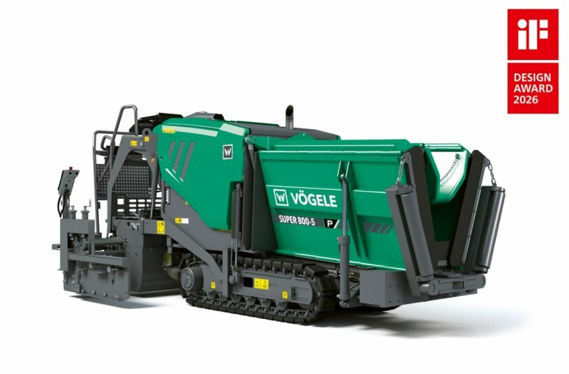 The prizewinning SUPER 800-5 P: the smallest representative of the new Dash 5 generation of pavers combines functionality and aesthetics and puts the user firmly at the centre of everything.<br>IMAGE SOURCE: WIRTGEN GROUP