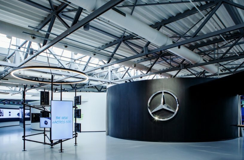 The eActros 600 Experience World with its unique design language<br>IMAGE SOURCE: Daimler Truck AG